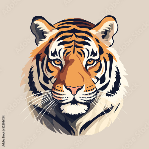 Fototapet tiger head vector