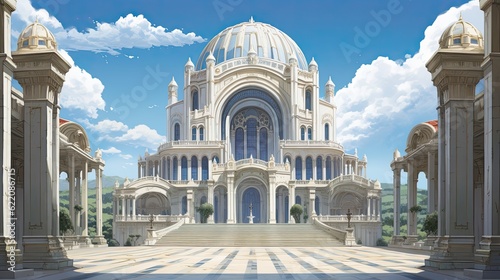 Church of st peter and st paul cathedral. AI generated art illustration.