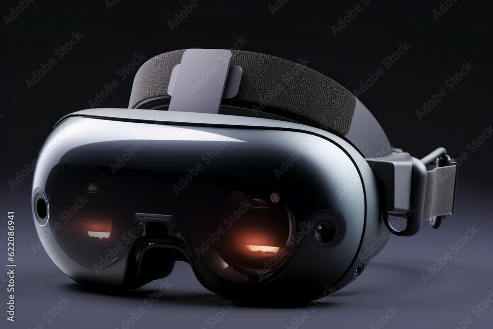 VR glasses or virtual reality mask. Background with selective focus. AI generated VR glasses or virtual reality mask. Background with selective focus. AI generated