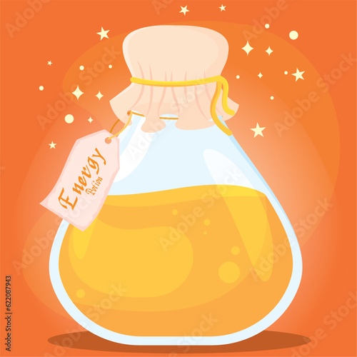 Isolated colored magical energy potion elixir Vector