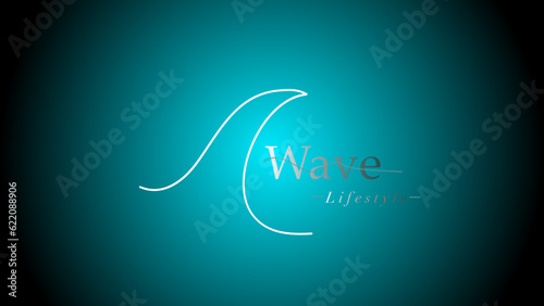 Logo vague personnalisable pour site internet ou marque lifestyle