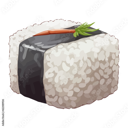Gourmet seafood meal with fresh nori leaf