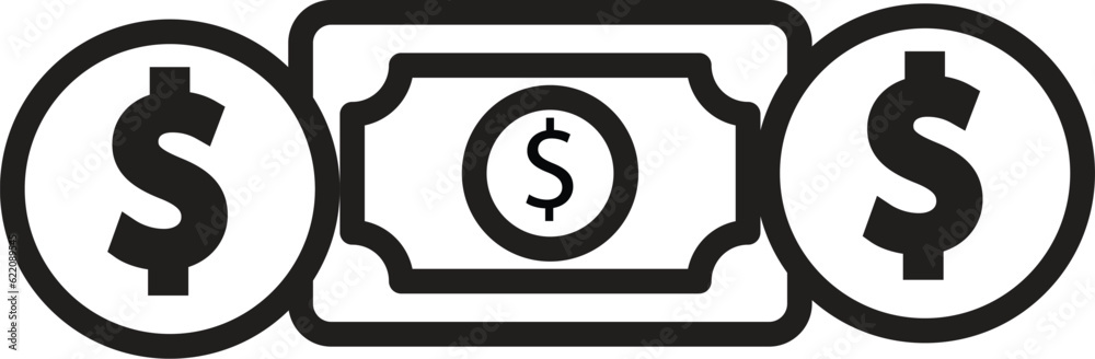 money vector icon line template money vector icon line template
