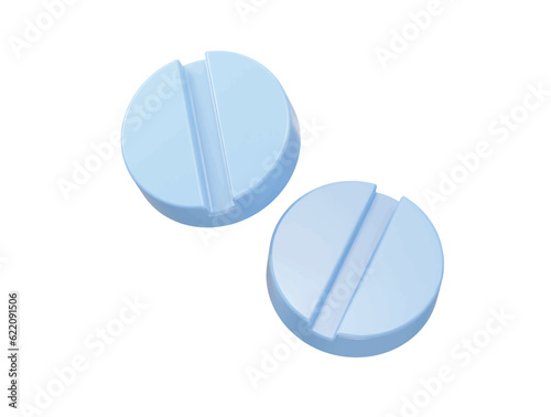 Pills icon vector 3d render illustration