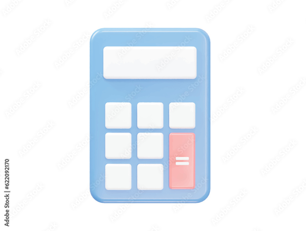 Calculator icon vector 3d illustration Calculator icon vector 3d illustration