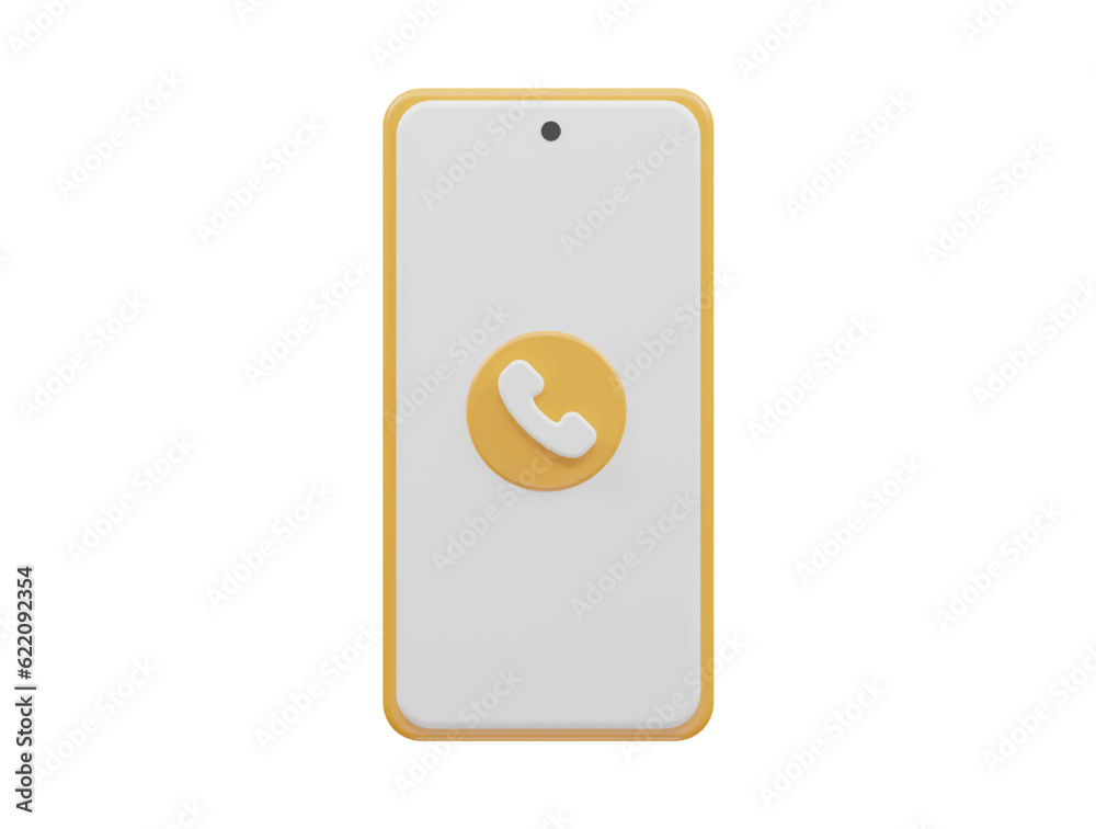 Phone call icon vector 3d render transparent Phone call icon vector 3d render transparent