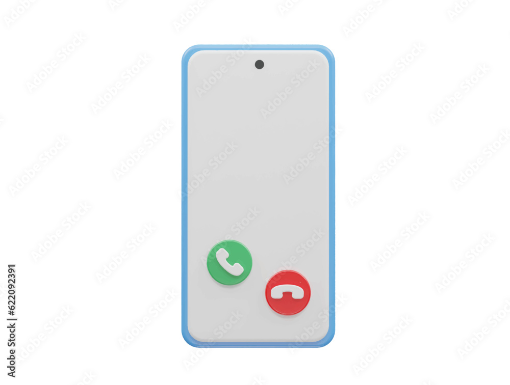 Phone call icon vector 3d render transparent Phone call icon vector 3d render transparent