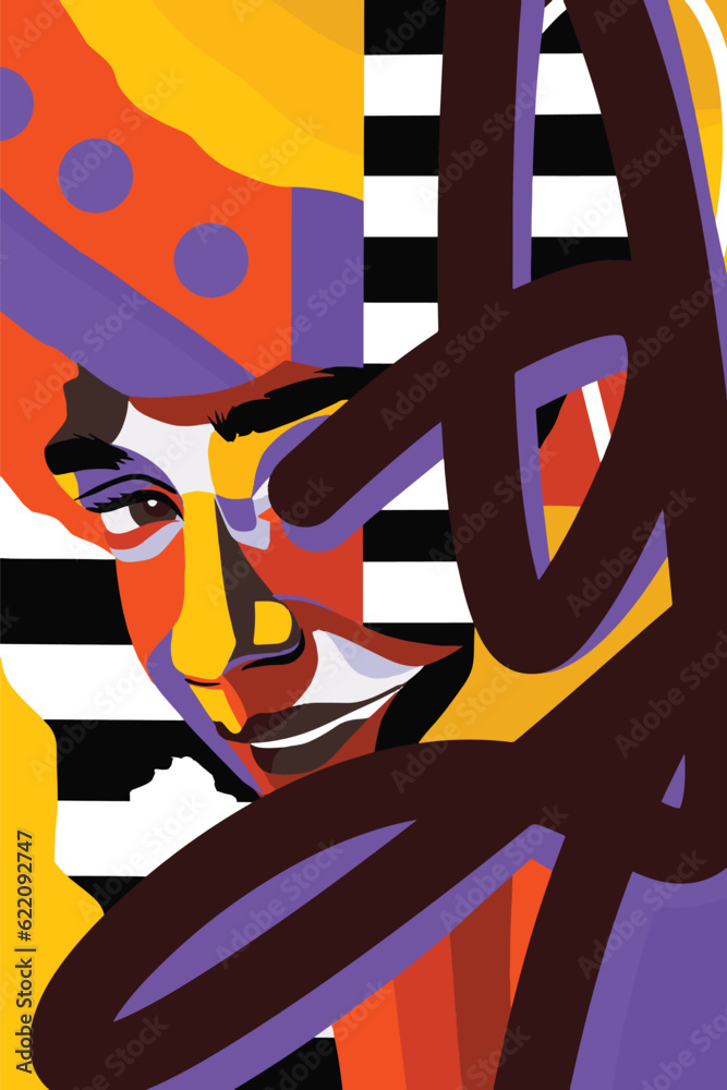 Street Potrait Vector Illustration Street Potrait Vector Illustration
