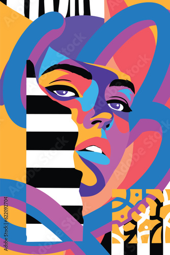 illustration of a person with a mask