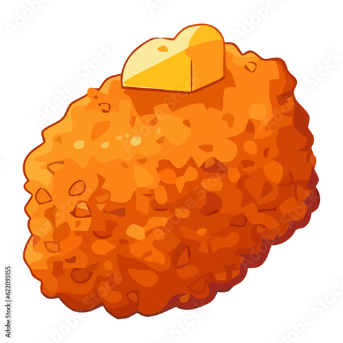 Vector illustration of crunchy chicken icon