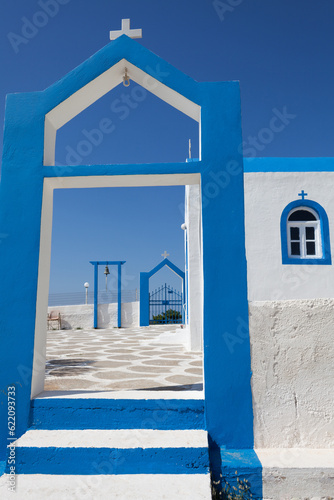 Gate of church in Kos island, Greece