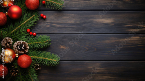 Merry Christmas and happy New Year background with copy space