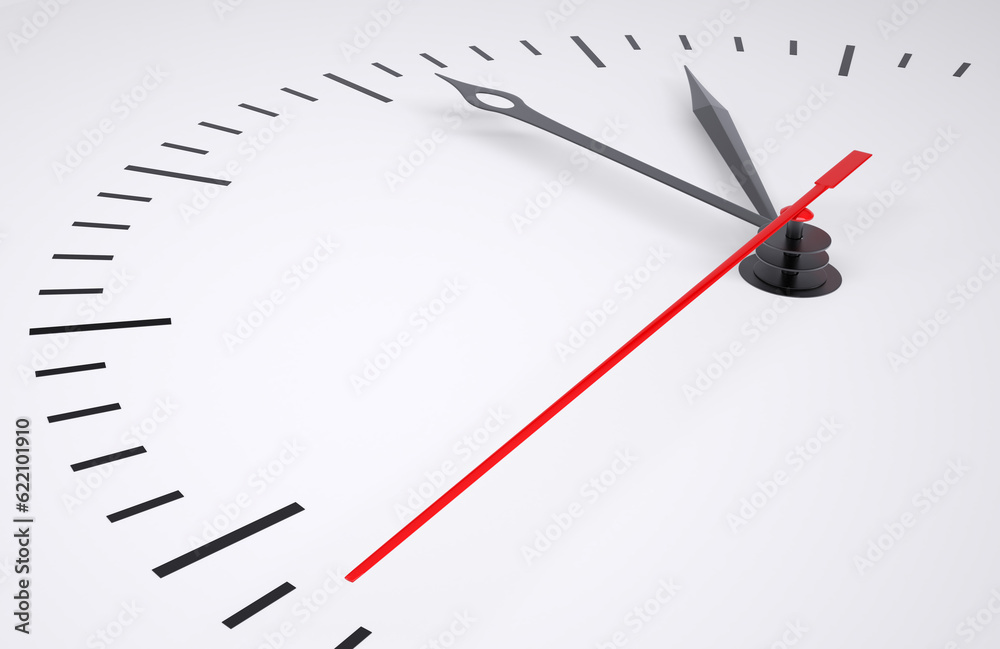 Clock and timestamp without numbers. Isolated. 3D illustration Clock and timestamp without numbers. Isolated. 3D illustration