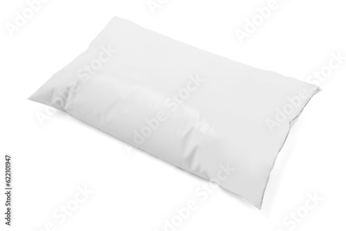 milk in soft plastic package on the white background with clipping path
