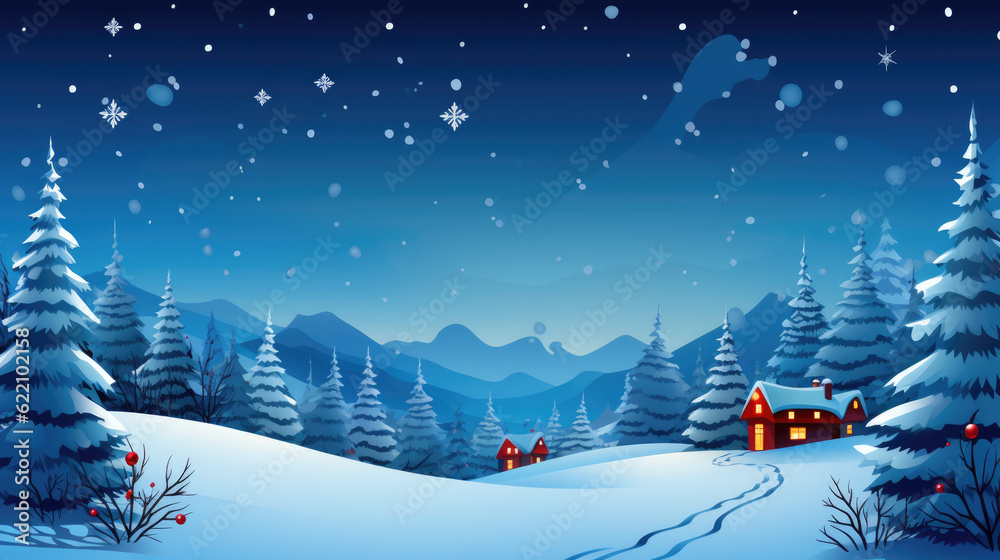 Merry Christmas and happy New Year background with copy space