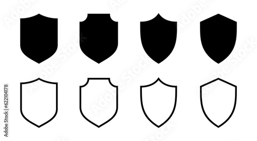 Shield icon set illustration. Protection icon. Security sign and symbol
