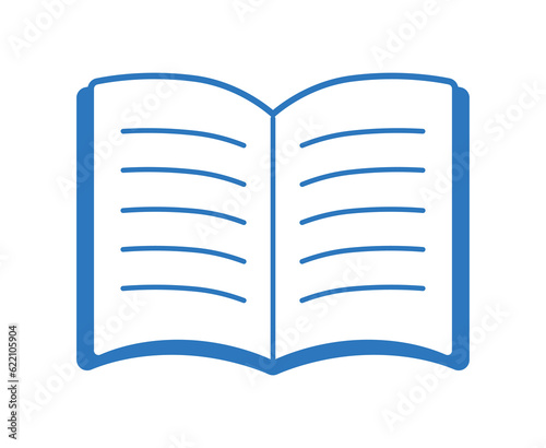 Open book simple vector icon isolated