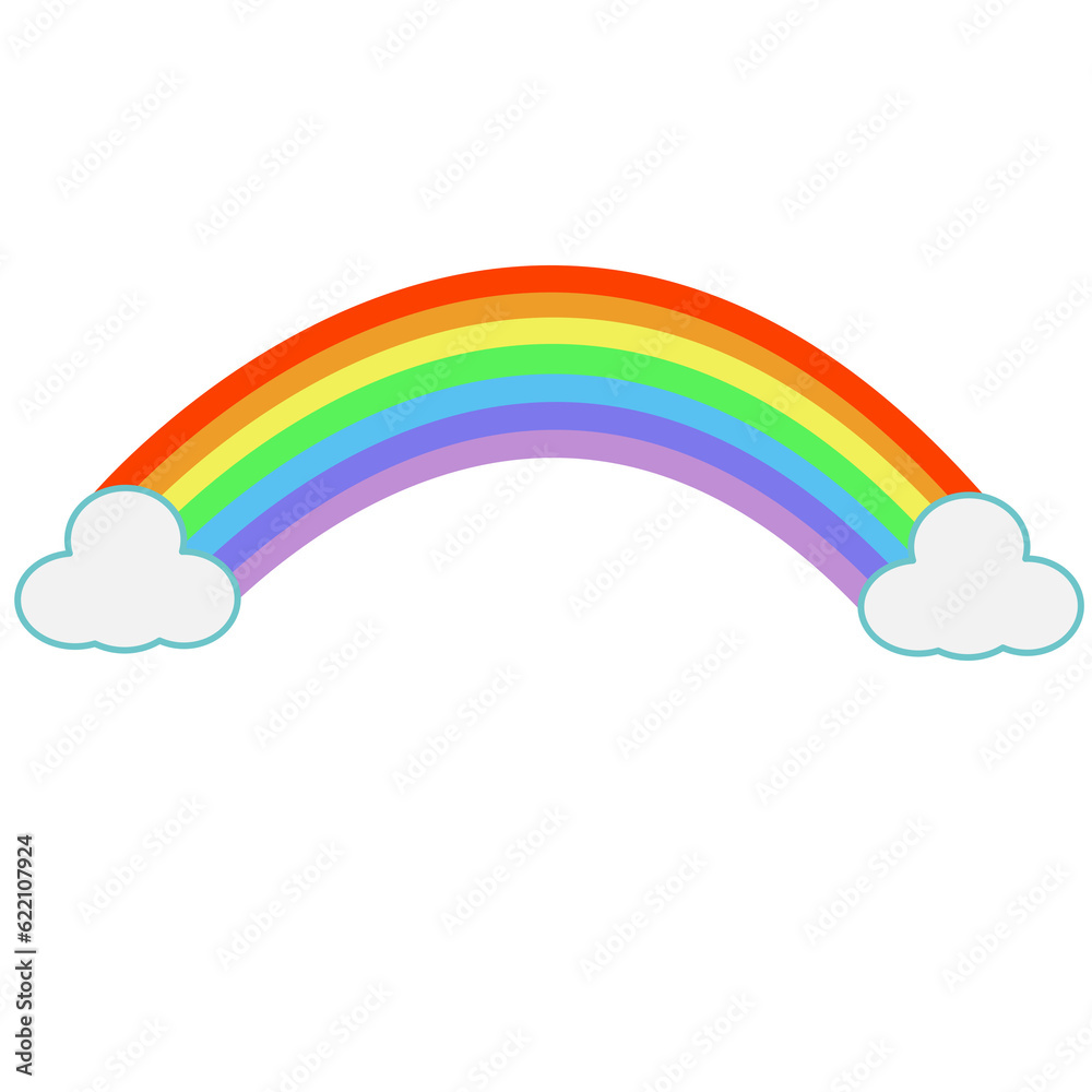 rainbow and clouds