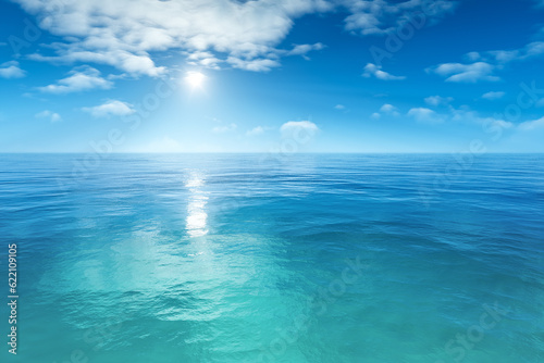 3d rendering of a beautiful blue sea background