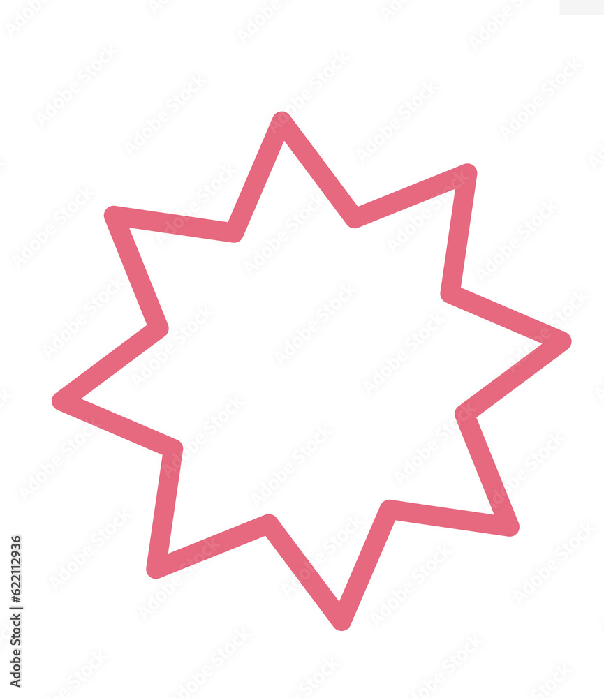  light red eight-pointed star