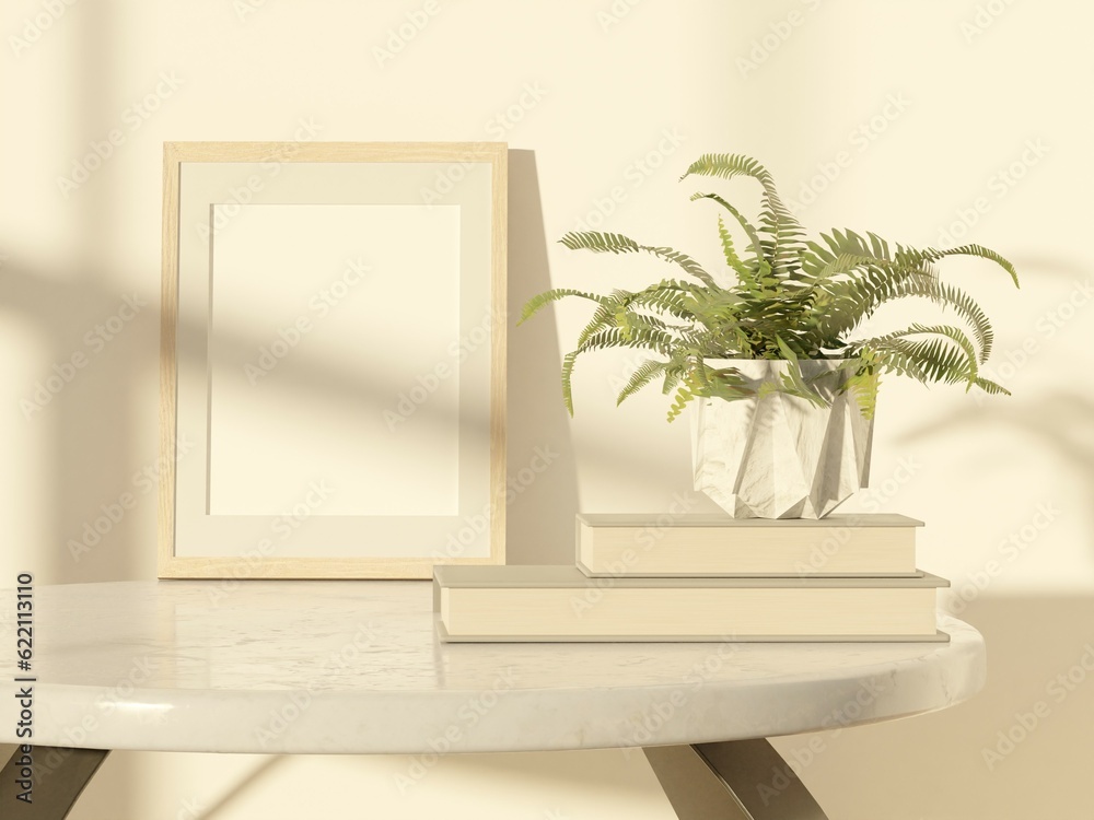 8 x 10 inches portrait wooden frame mockup as lifestyle photo with ...