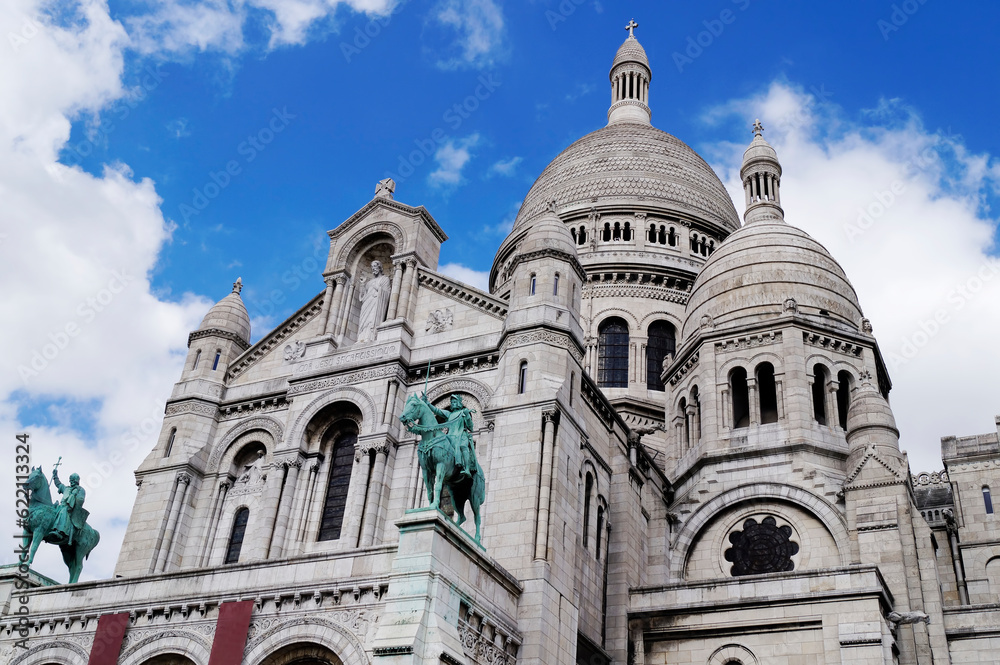 The famous Sacre-Coeur basilica in Paris, France