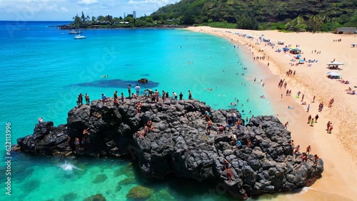 blue water of Waimea bay