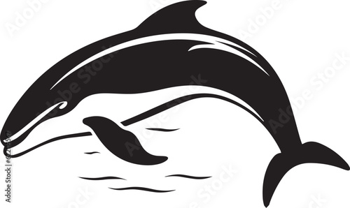 Beluga Whale Black And White, Vector Template  for Cutting and Printing