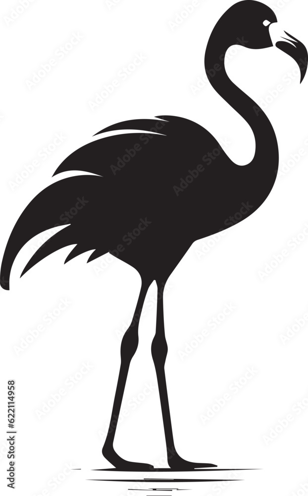 Flamingo Black And White, Vector Template Set for Cutting and Printing Flamingo Black And White, Vector Template Set for Cutting and Printing