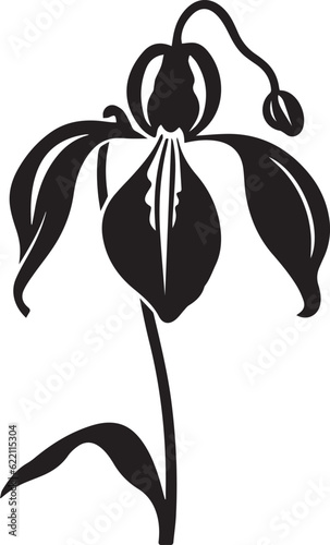 Ladys Slipper Black And White, Vector Template Set for Cutting and Printing