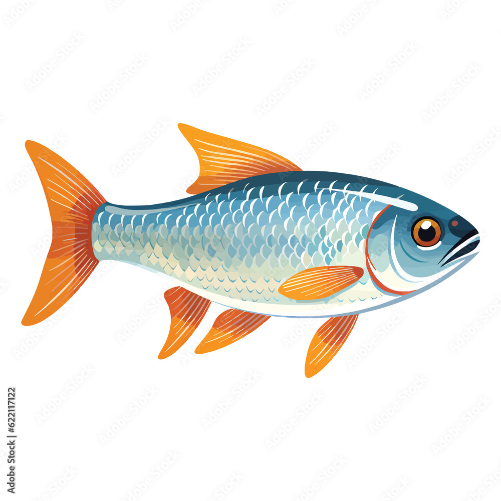 Fototapeta premium Swimming with Colors: Stunning Rainbowfish Illustration
