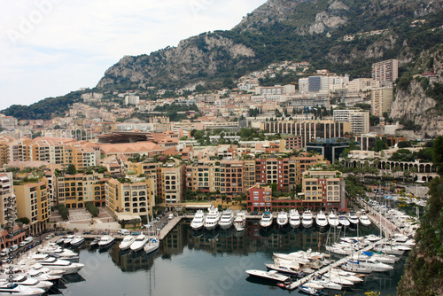 View Monaco neighborhoods. The beautiful Mediterranean Coast. Cote d'Azur.