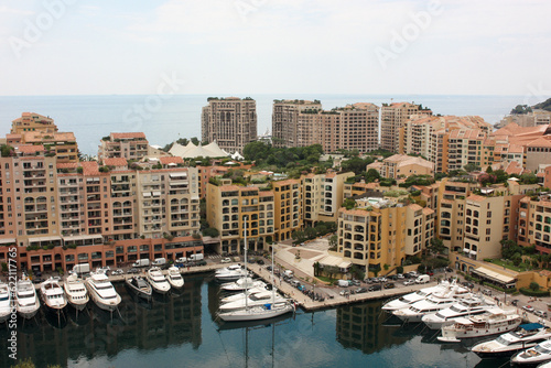View Monaco neighborhoods. The beautiful Mediterranean Coast. Cote d Azur.
