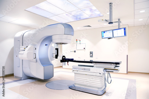 Tableau sur toile modern linear accelerator in an oncology modern sterile hospital.