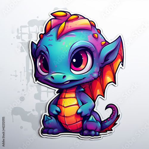 Cute Dragon. Generative AI. 