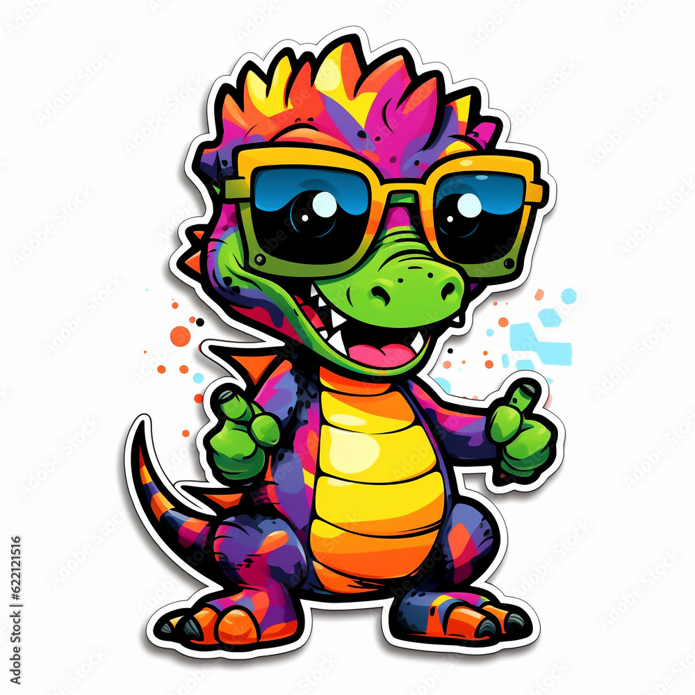 Obraz premium Cute Dragon. Generative AI. 