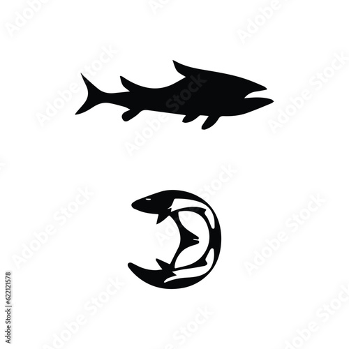 minimal Alaskan Pollock logo design illustration
