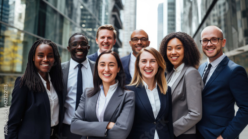 Group of successful multiethnic business team