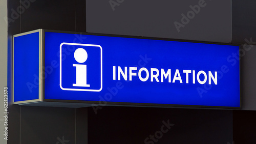 Iluminated information sign photo