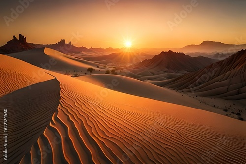 sunrise in the desert