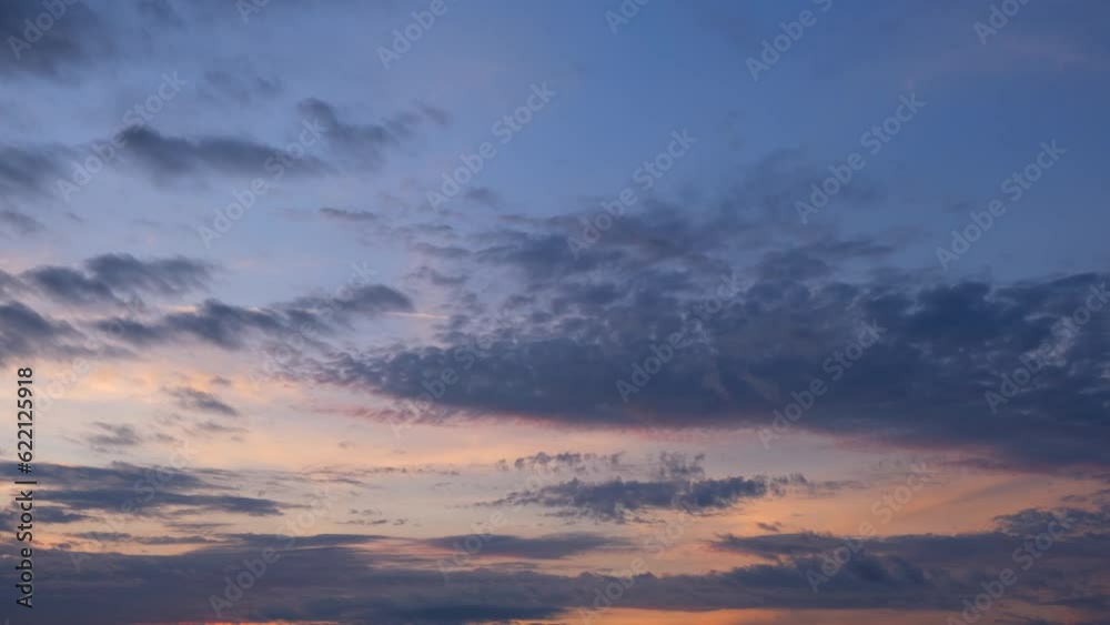 The sunset sky transforms into a mesmerizing canvas of vibrant hues. Wispy clouds gracefully glide across the horizon, painting a breathtaking timelapse masterpiece. Time-lapse. Sky background
The sunset sky transforms into a mesmerizing canvas of vibrant hues. Wispy clouds gracefully glide across the horizon, painting a breathtaking timelapse masterpiece. Time-lapse. Sky background