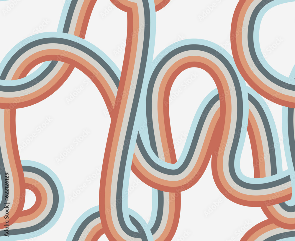 70s wavy lines wallpaper vector seamless pattern 70s wavy lines wallpaper vector seamless pattern