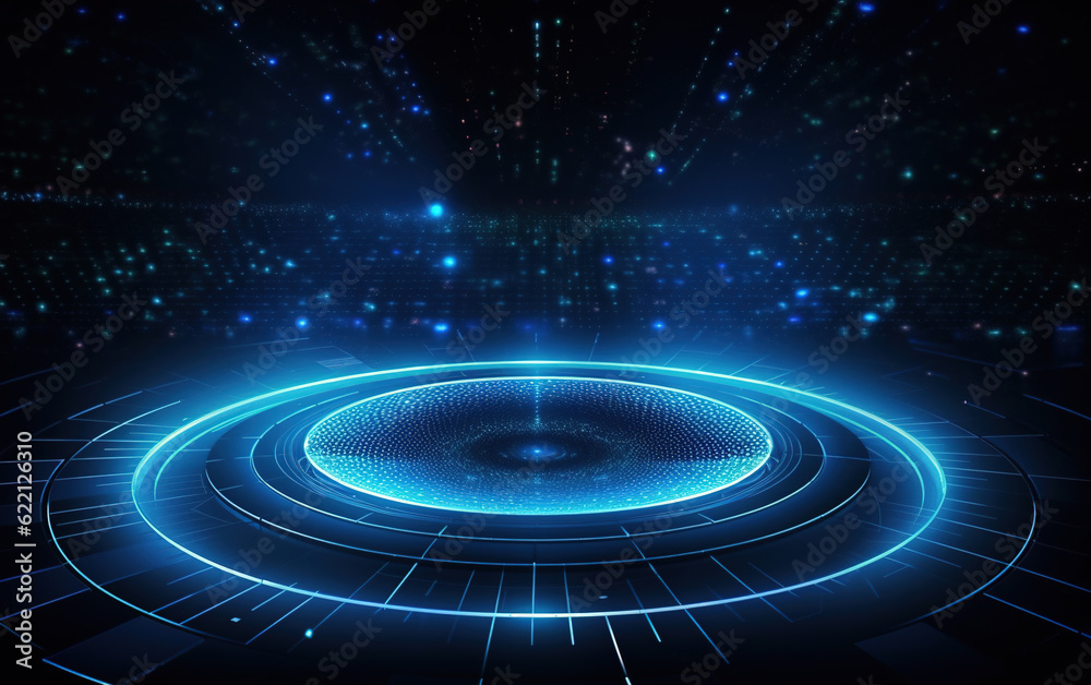 Glowing Technology Circle Background,created with generative ai tecnology. Glowing Technology Circle Background,created with generative ai tecnology.