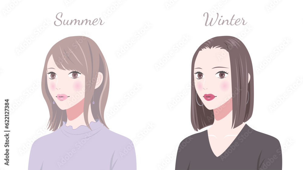 パーソナルカラー　ブルーベース　夏冬