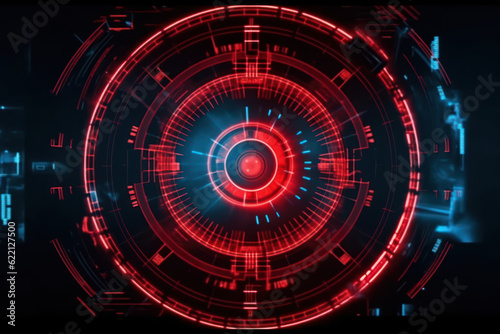 Red and Blue Digital Bullseye, Generative AI