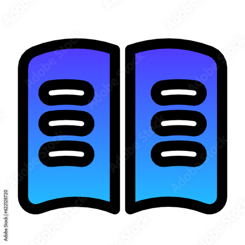 literature gradient fill icon