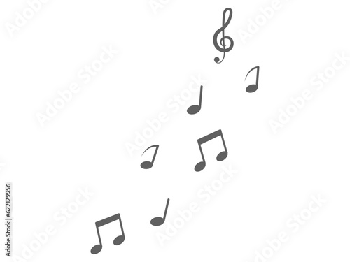 musical instrument illustration icon, line art musical note