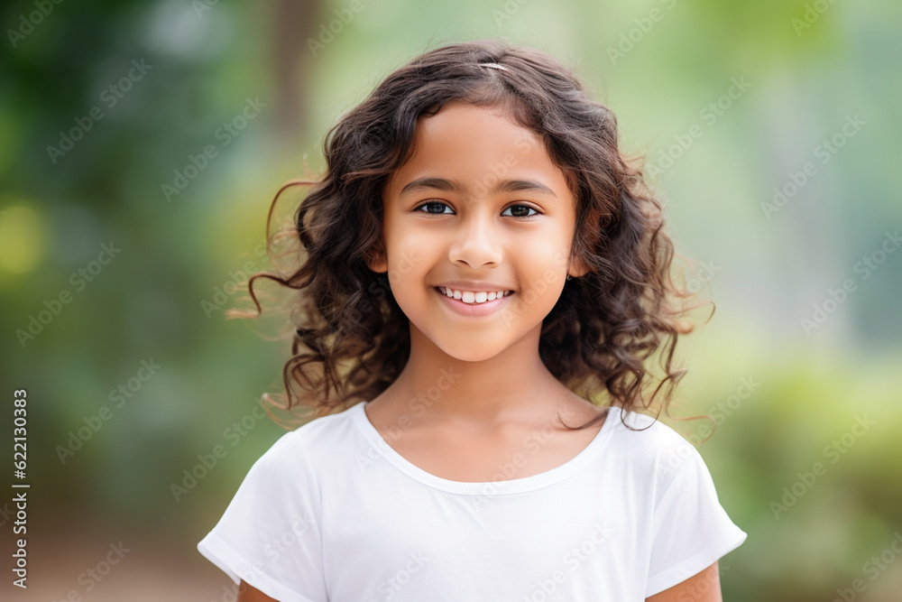 Happy smiling Indian preteen kid closeup shot white background Happy smiling Indian preteen kid closeup shot white background