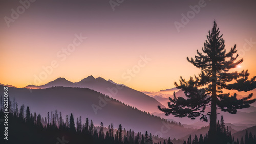 山の峰、背景｜Mountain peaks, background, Generative AI © happy Wu 