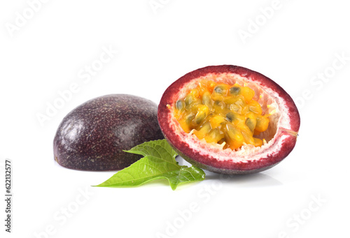 Passion fruit isolated on white